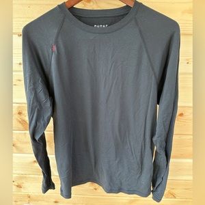 Rhone Mens Long Sleeve Shirt Black Size M